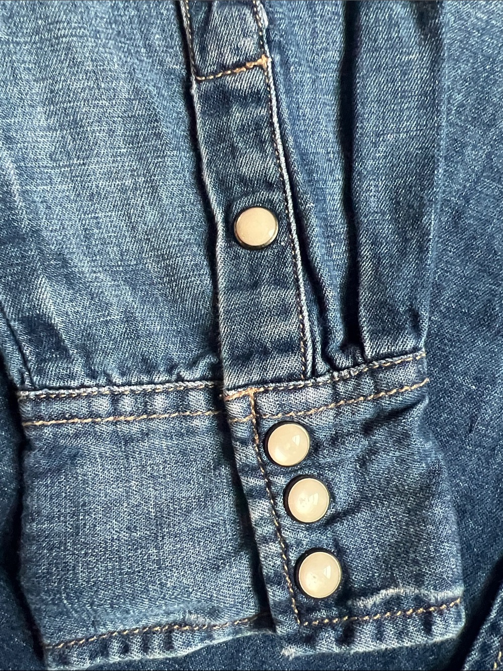 J. Crew Denim Button-Down Shirt in Medium Blue - Picture 2 of 3